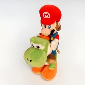 Super Mario Riding Yoshi Plush 9” Nintendo Little Buddy 2012 Stuffed Toy